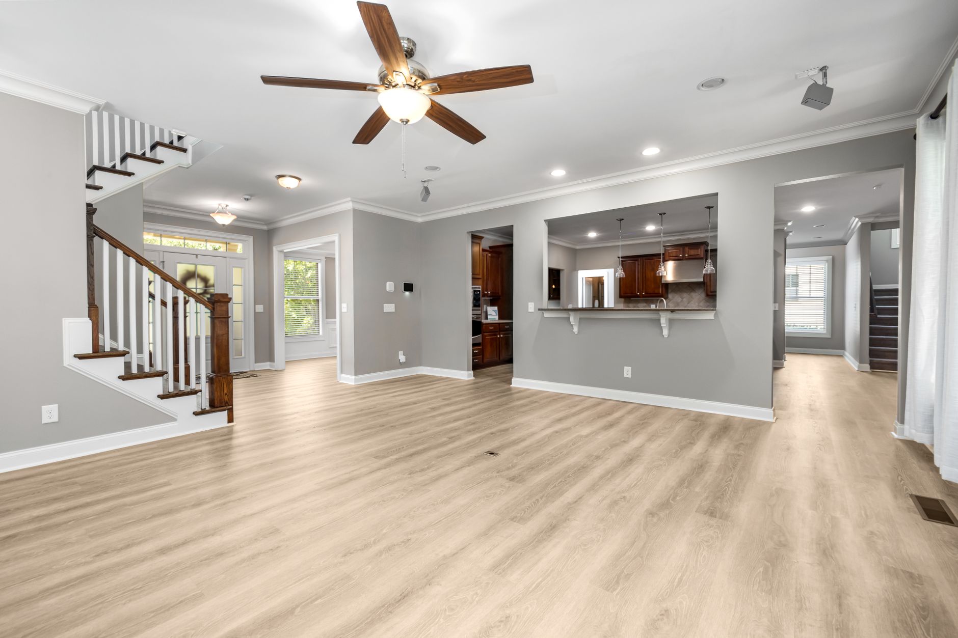 Ceiling fans let you set the thermostat a few degrees higher.